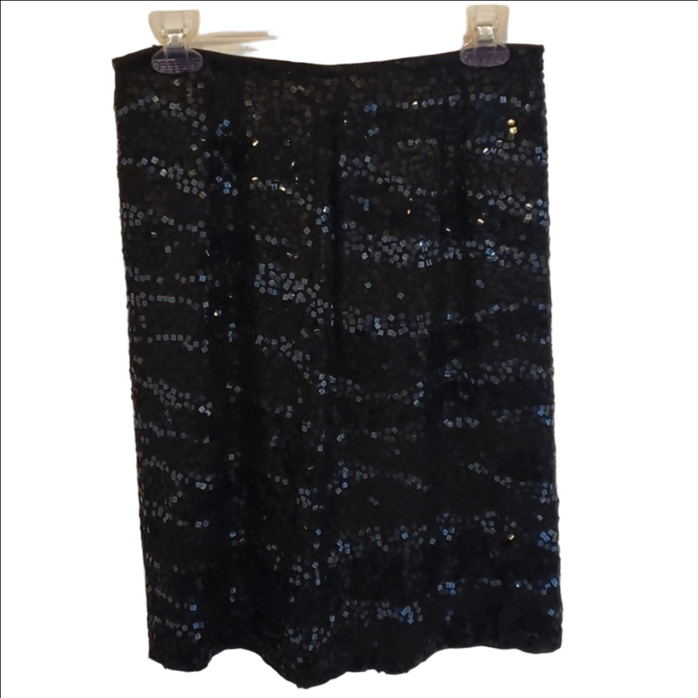 Antonio Melani silk mini sequin skirt with zipper closure size 6